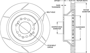 Ultralite HPS 32 Vane Rotor & Hat Drawing
