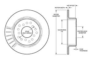 Ultralite HP 32 Vane Rotor & Hat Drawing