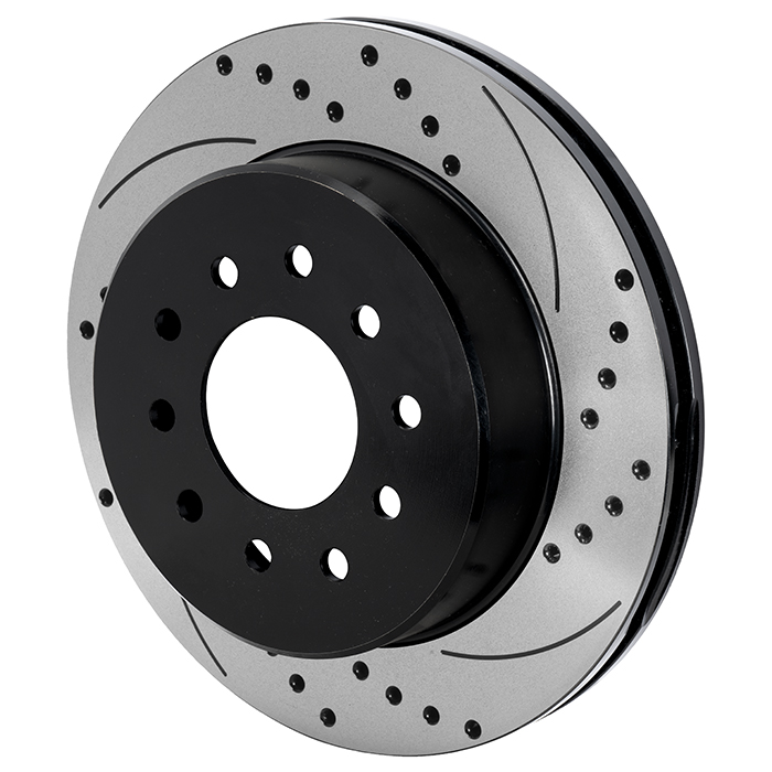 SRP Drilled Rotor - Iron - Black Electro Coat