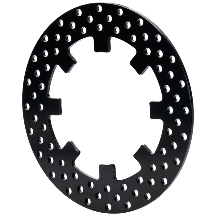 Drilled Steel Rotor - Steel - Black Electro Coat