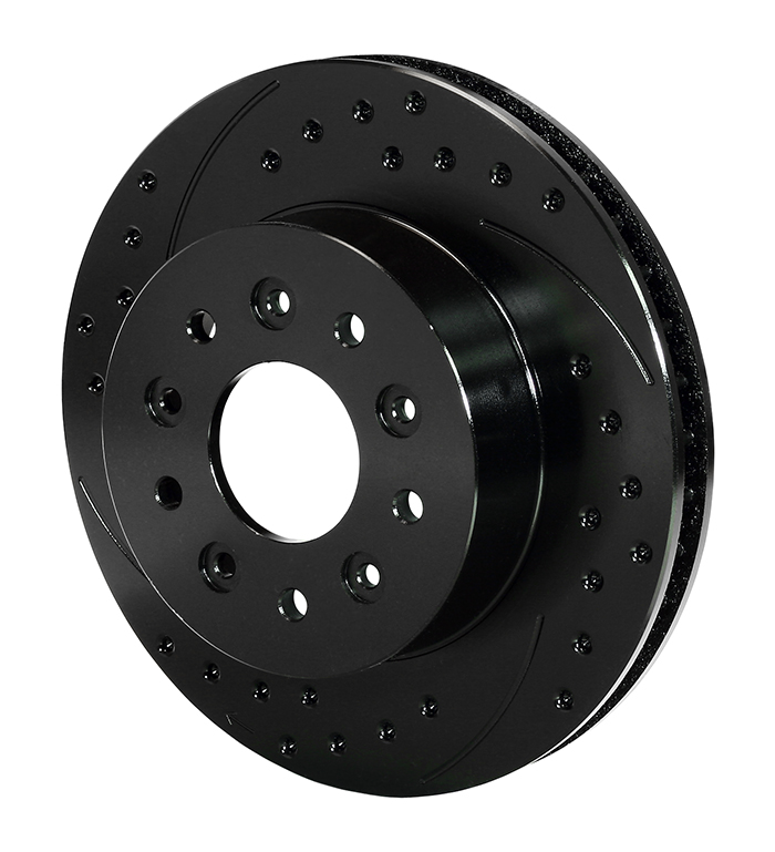 SRP Drilled Rotor - Iron - Black Electro Coat