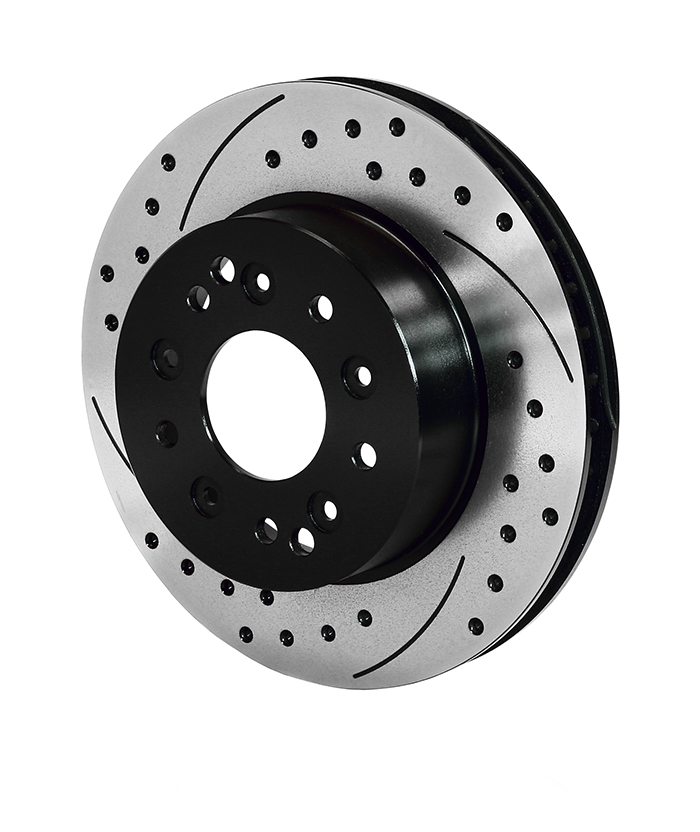 SRP Drilled Rotor - Iron - Black Electro Coat