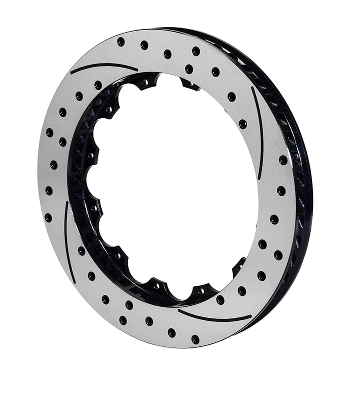 SRP Drilled Rotor - Iron - Black Electro Coat