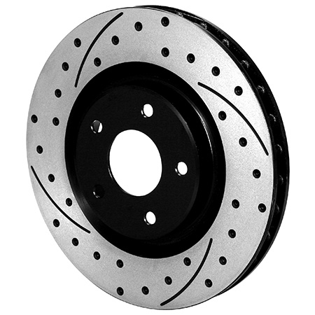 SRP Drilled Rotor - Iron - Black Electro Coat