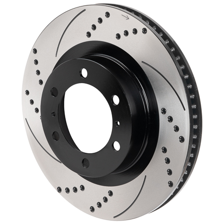 SRP Drilled Rotor & Hat - Iron - Black Electro Coat