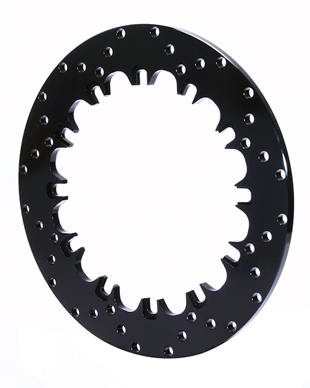 SRP Drilled Rotor - Steel - Black Electro Coat