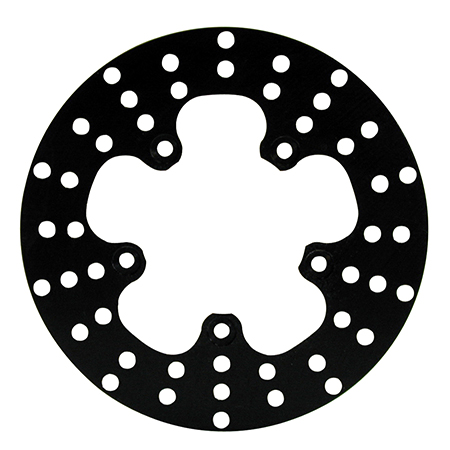 Drilled Steel Rotor - Steel - Black Electro Coat