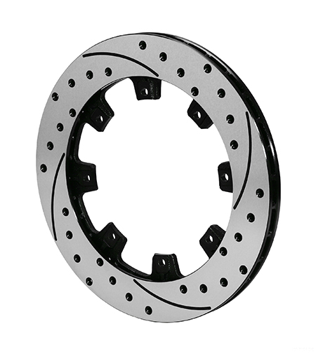 SRP Drilled Rotor - Iron - Black Electro Coat