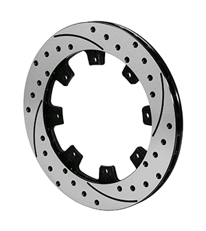 SRP Drilled Rotor - Iron - Black Electro Coat