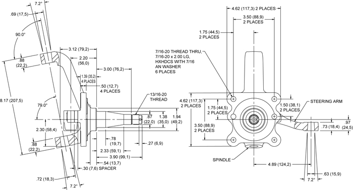 74-78 Mustang II / 74-80 Pinto Drawing