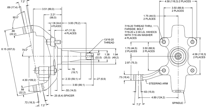 Early ford spindle dimensions #3