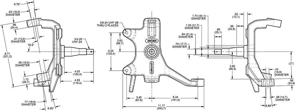  1970-81 GM F Body, 1975-79 GM A&X Body Drawing