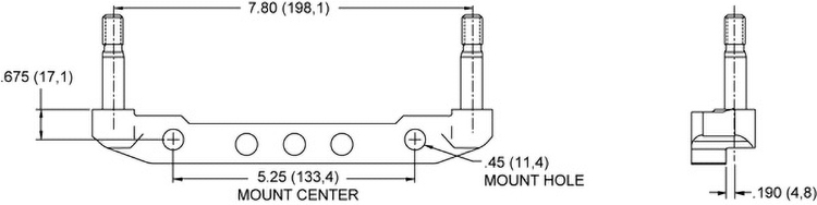 Mount Dimensions for the P6R Radial Mount Caliper