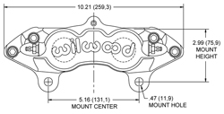 D8-4 Caliper Rear Caliper Drawing