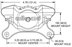 Dynapro Single LW Caliper Drawing