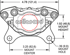 Dynapro Single LW Caliper Drawing