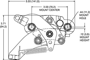 HE1 Hydra-Electric Caliper Drawing