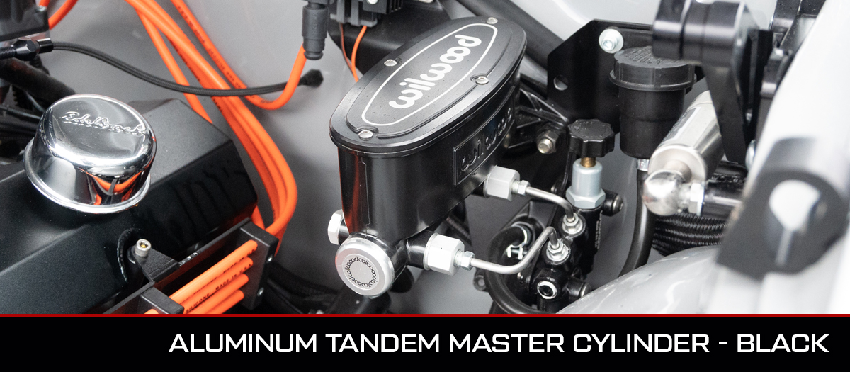 Wilwood Aluminum Tandem Master Cylinder Kit Installed in Car