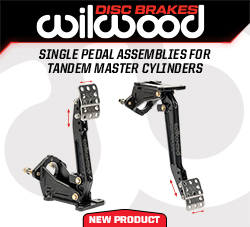 Wilwood Disc Brakes Releases Single Pedal Assemblies for Tandem Master Cylinders